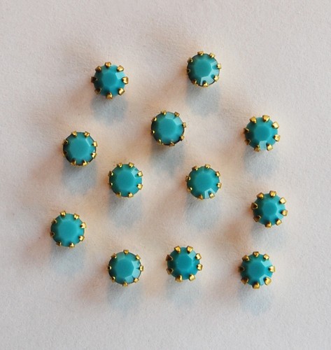 Vintage tiny turquoise blue - tiny,