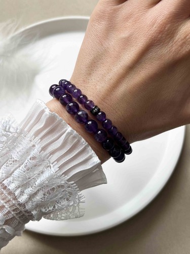 Purple natural amethyst - purple,