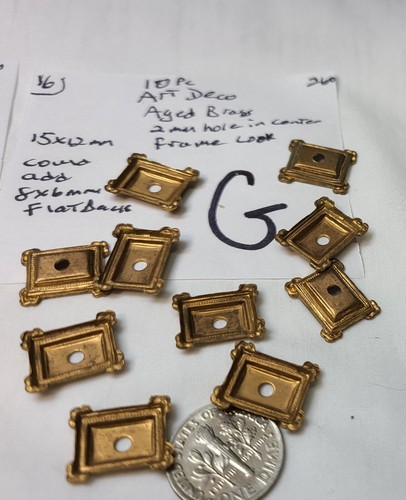 Vtg brass octagon - octagon, rectangle